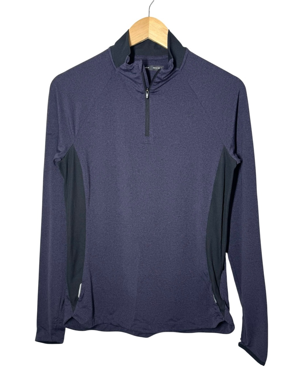 REI Co-op Lightweight Base Layer Hiking 1/4 Zip Long Sleeve Men's M Blue